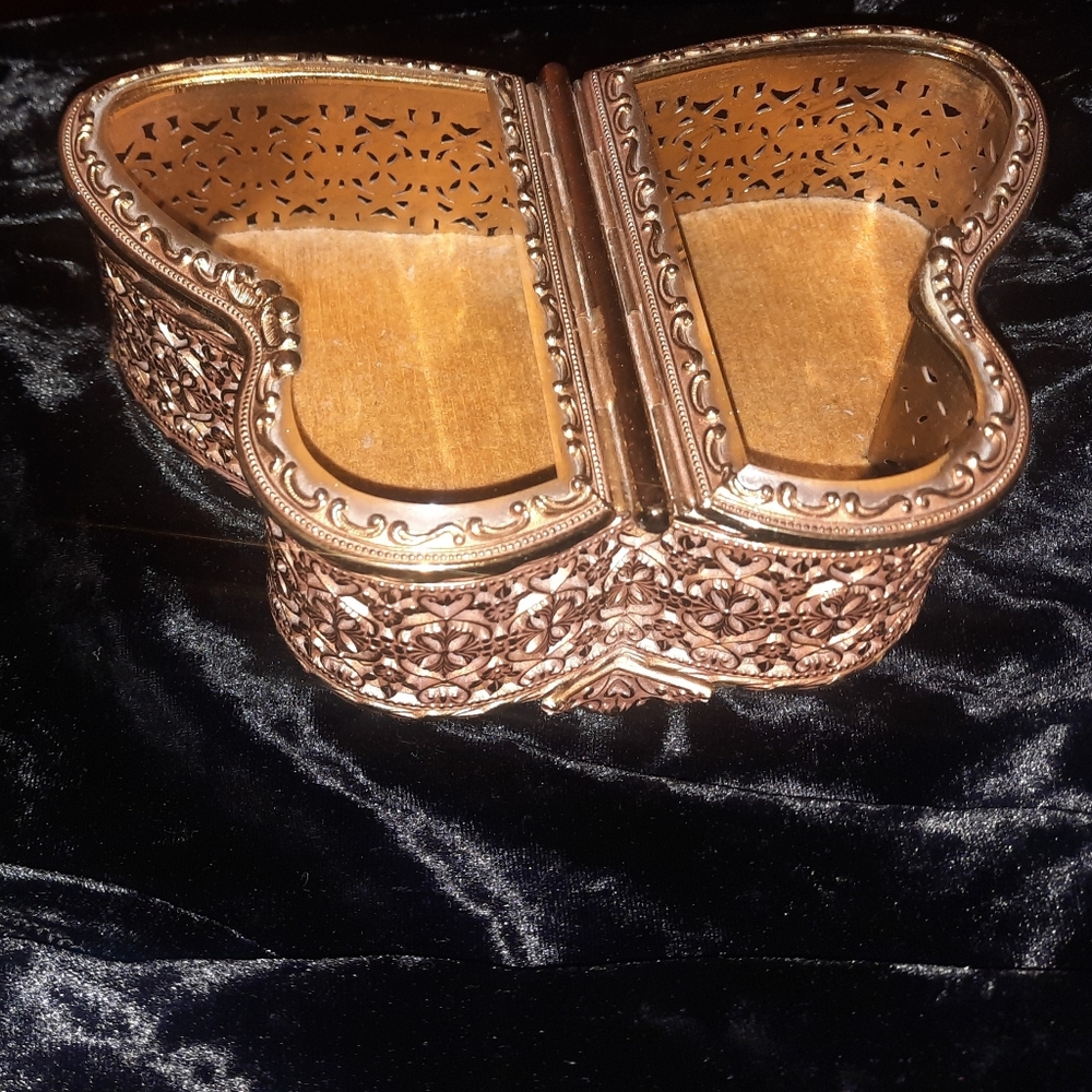 Antique Butterfly Shaped Jewelry Casket